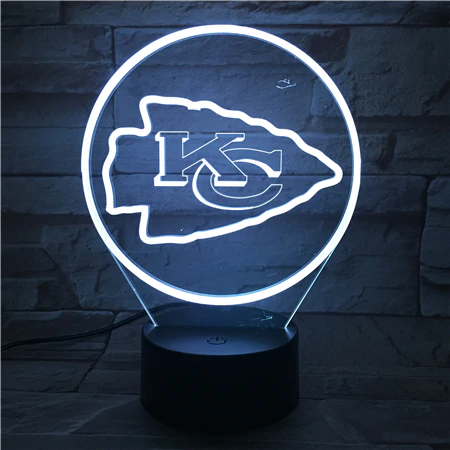 KANSAS CITY CHIEFS 3D LED LIGHT LAMP