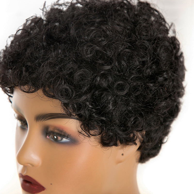 Luna Wigs Pixie Cut Wigs Kinky Short Curly Wig for Women