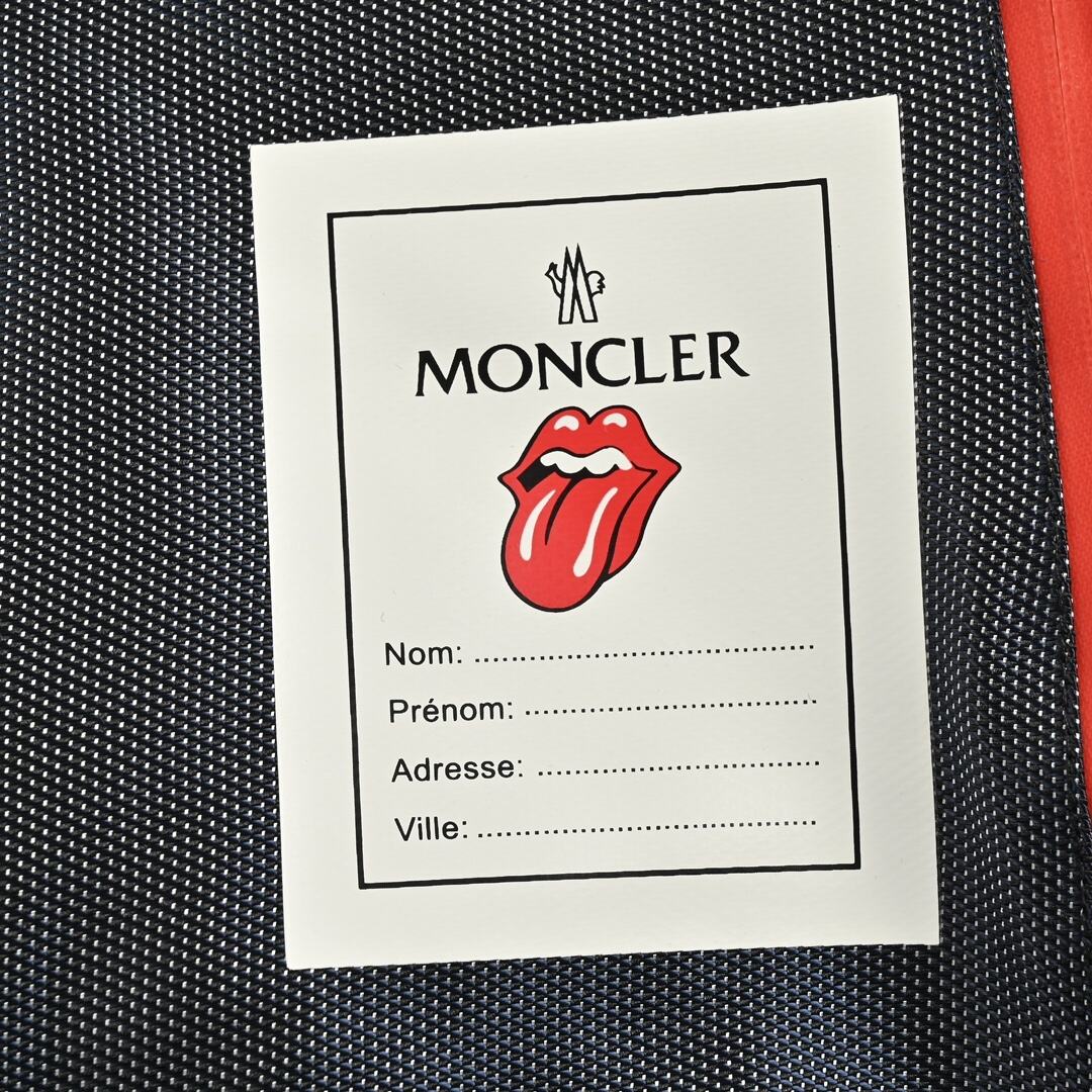 Moncler 24Fw Rolling Stones Big Tongue collaboration down jacket