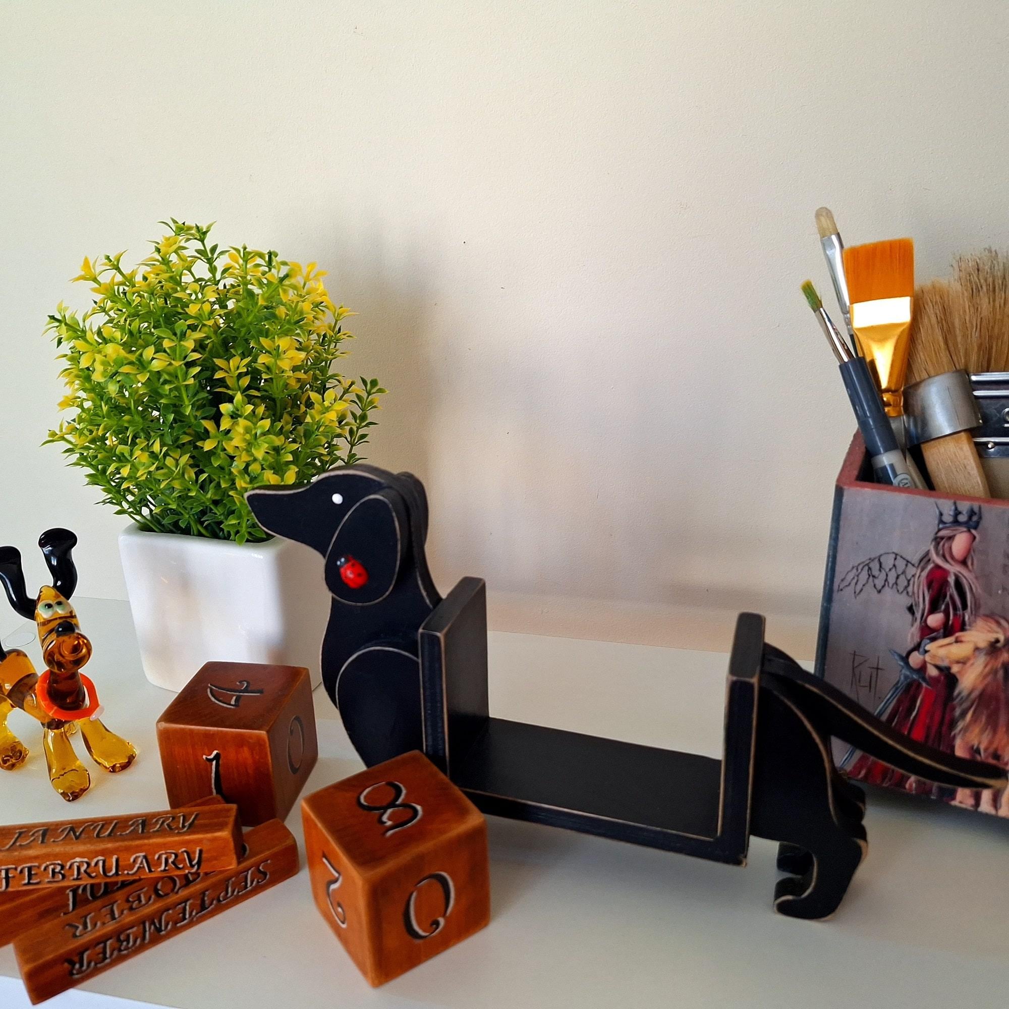 ON SALE 🔥 Perpetual Calendar Dachshund Figurine
