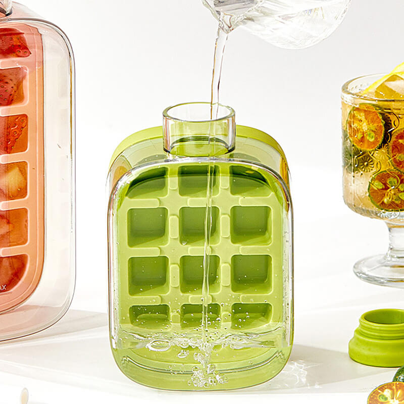 🔥On Sale🔥Ice Cube Bottle With Straw