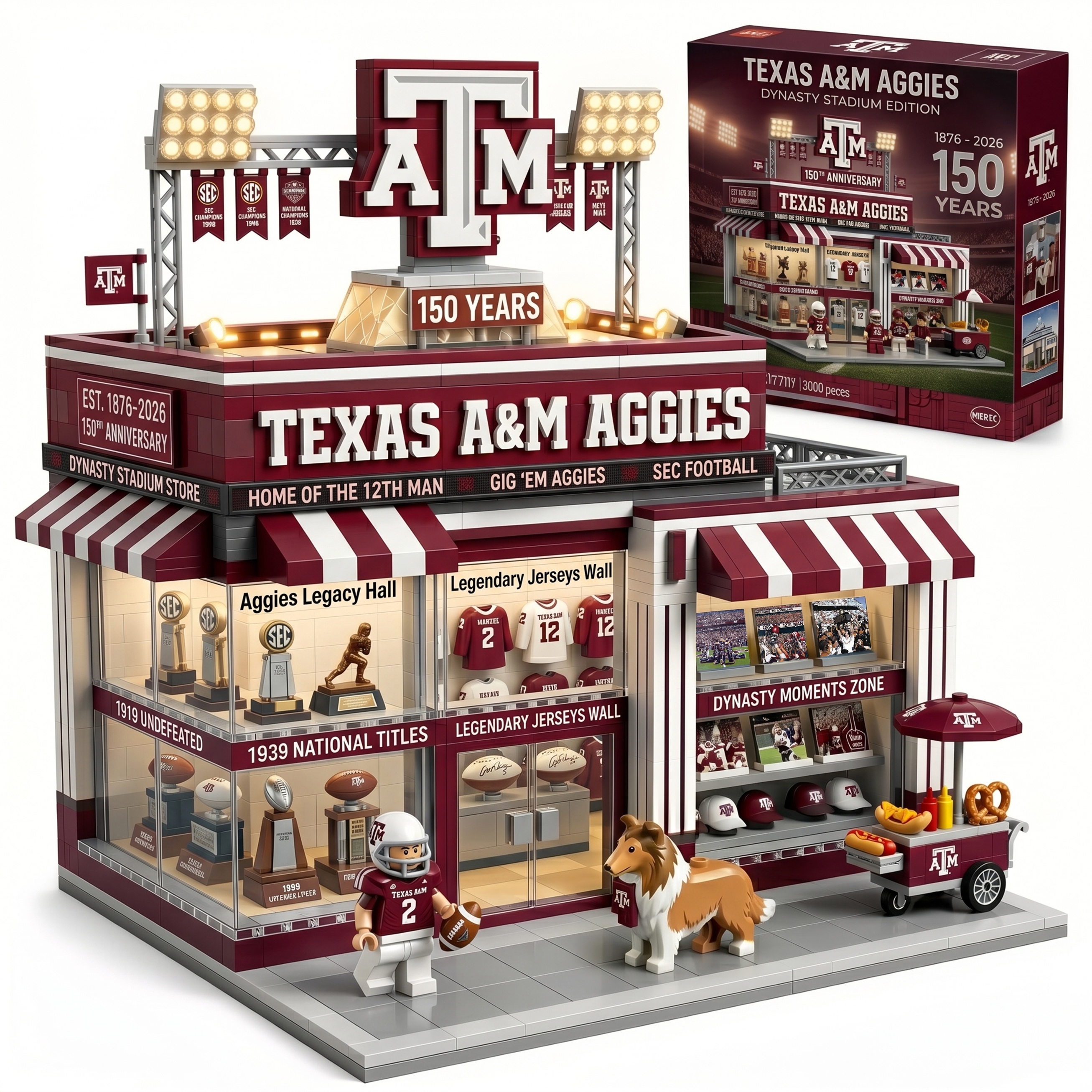 Texas A&M Aggies 150th Anniversary Building Set
