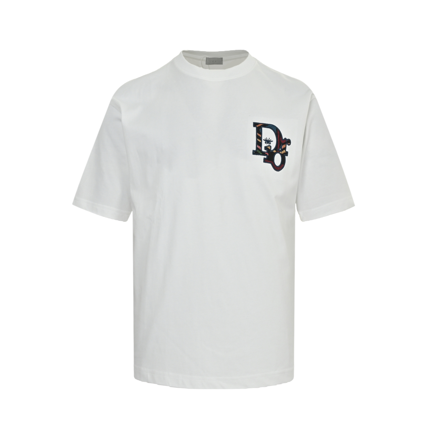 Dior 25ss flower embroidered letter short sleeve