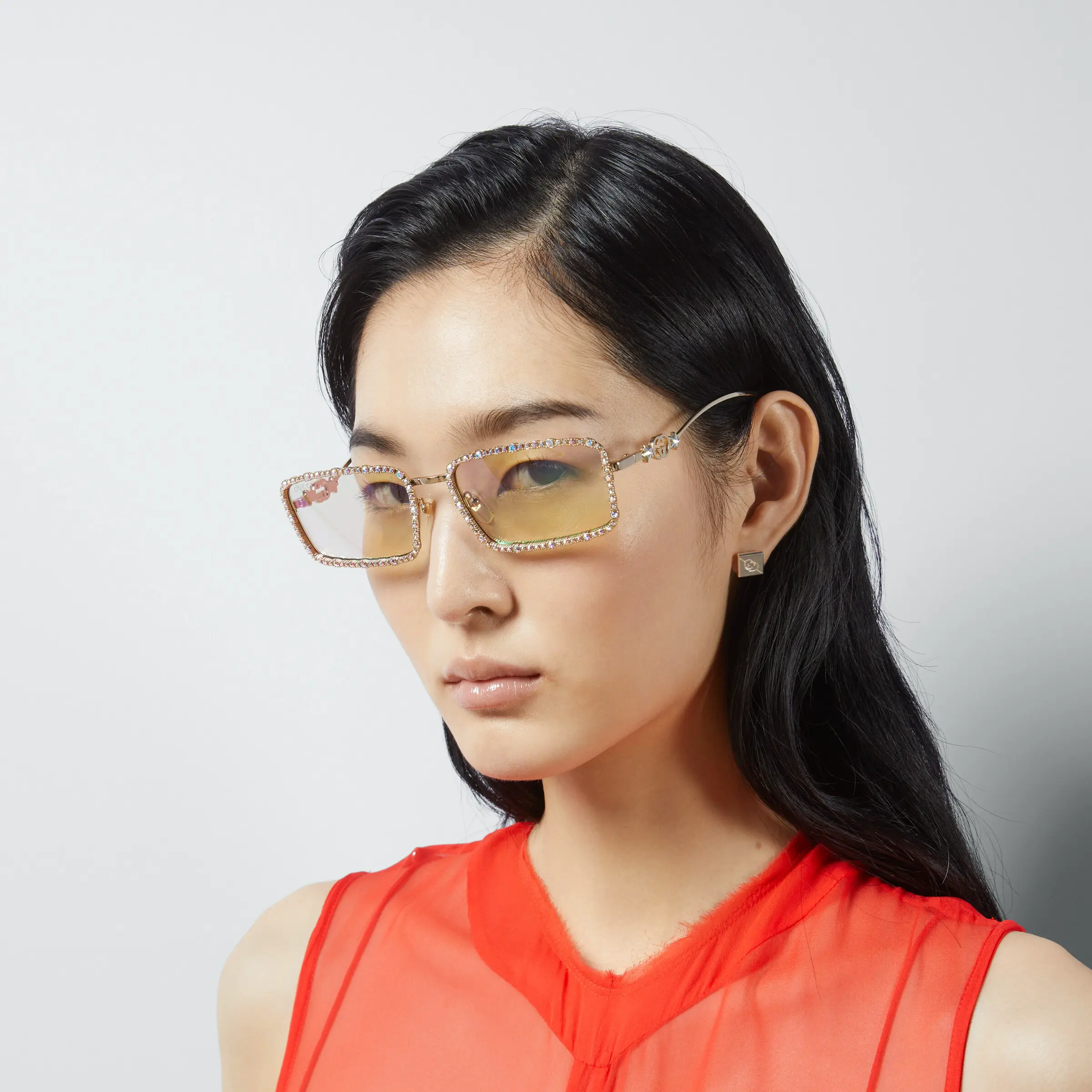 Gucci rectangular frame sunglasses