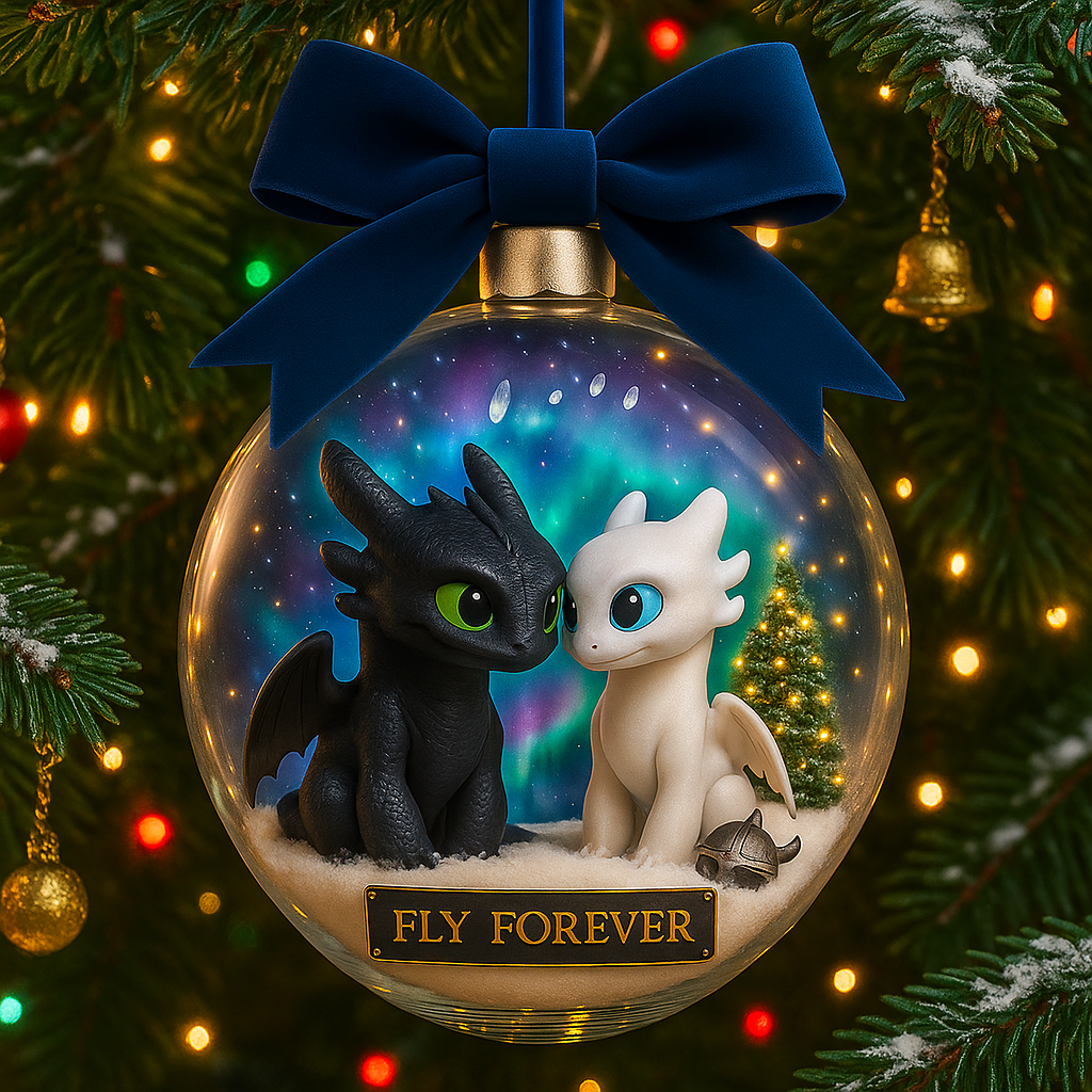 “Fly Forever” Dragon Christmas Ornament – How to Train Your Dragon Inspired