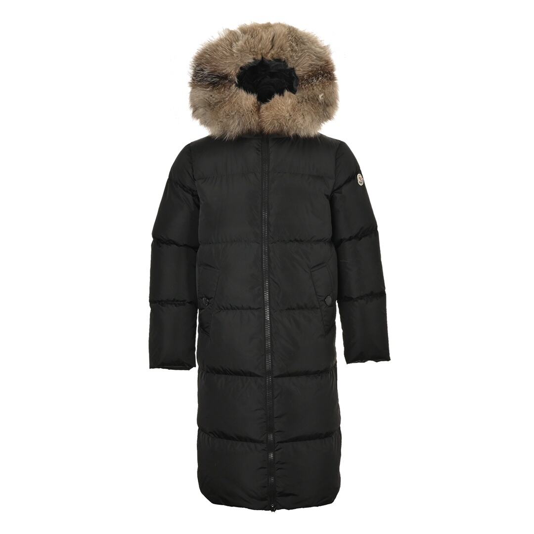 Moncler Marrionnier fox fur collar long down jacket