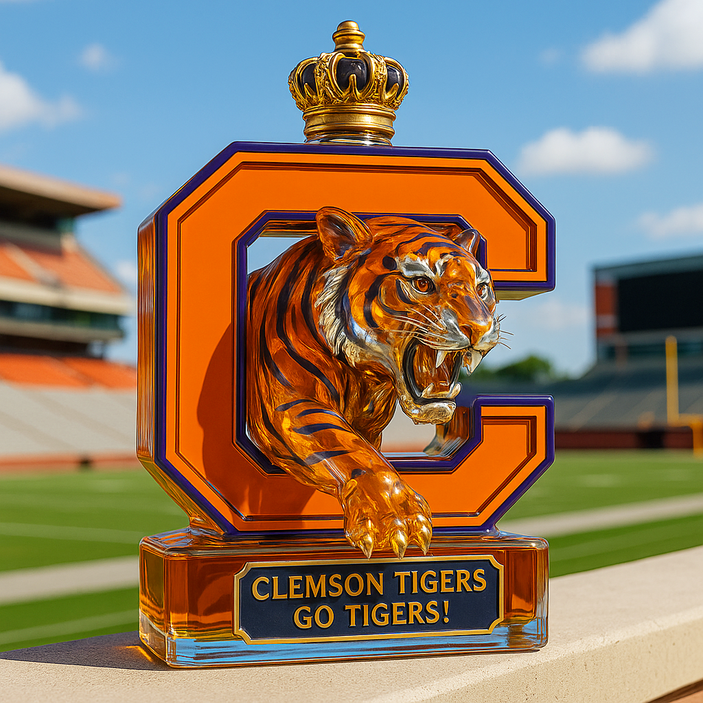Clemson Tigers Limited Edition Whiskey Bottle