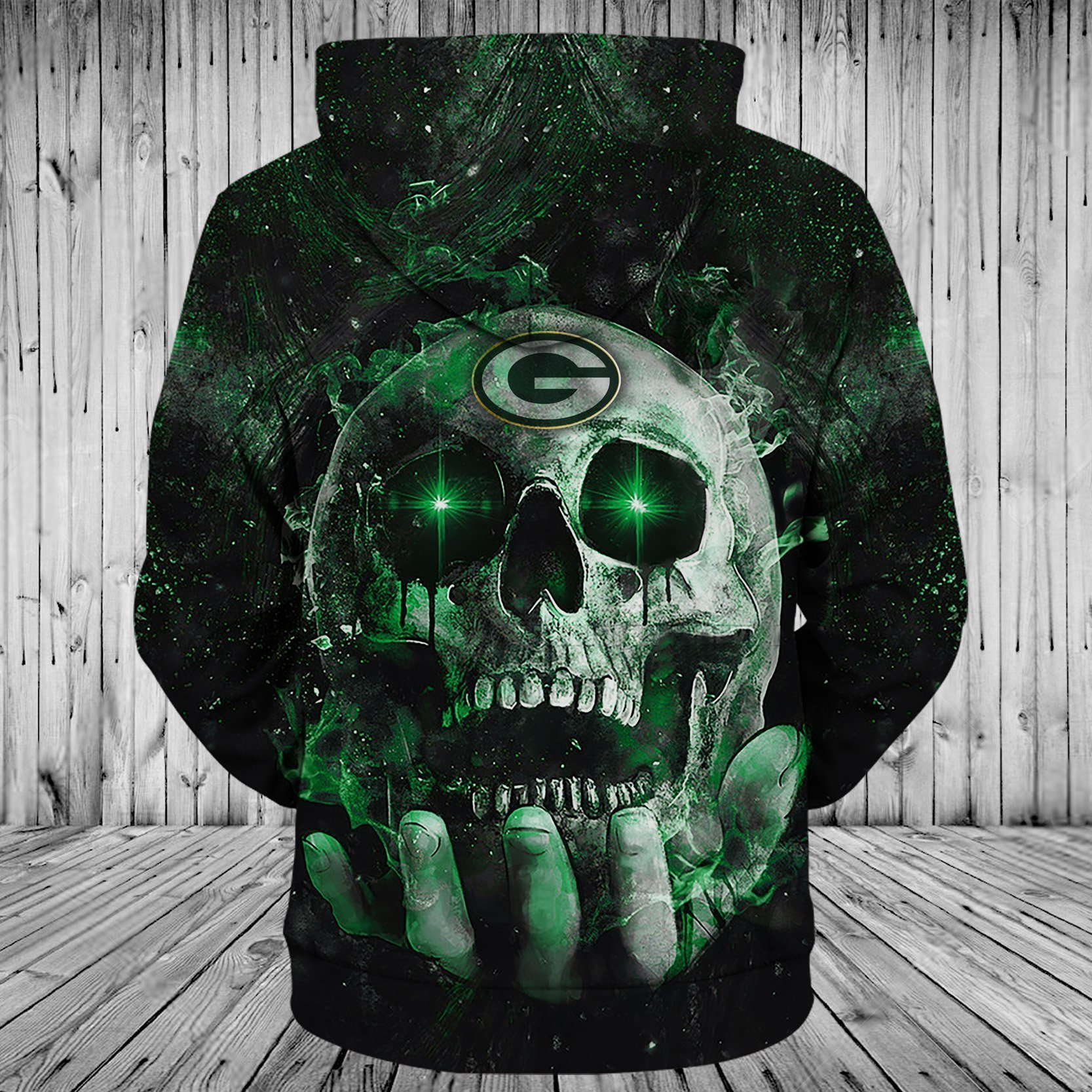 PACKERS 3D HOODIE SKULL 71
