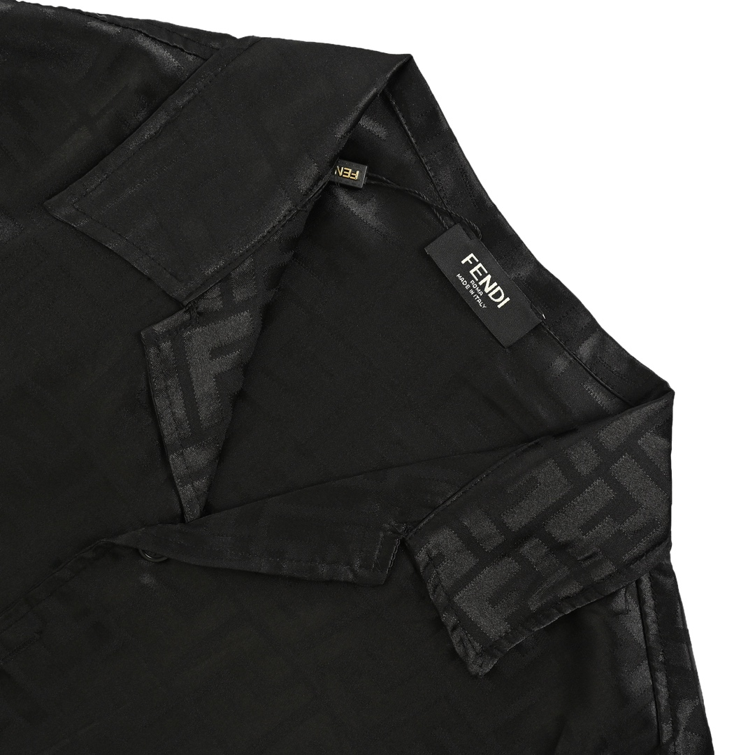 Fendi 24ss FF obscure pattern jacquard short-sleeved shirt