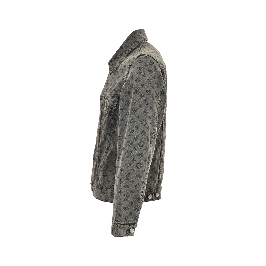 Louis Vuitton 24Fw grey monogram jacquard suit denim jacket