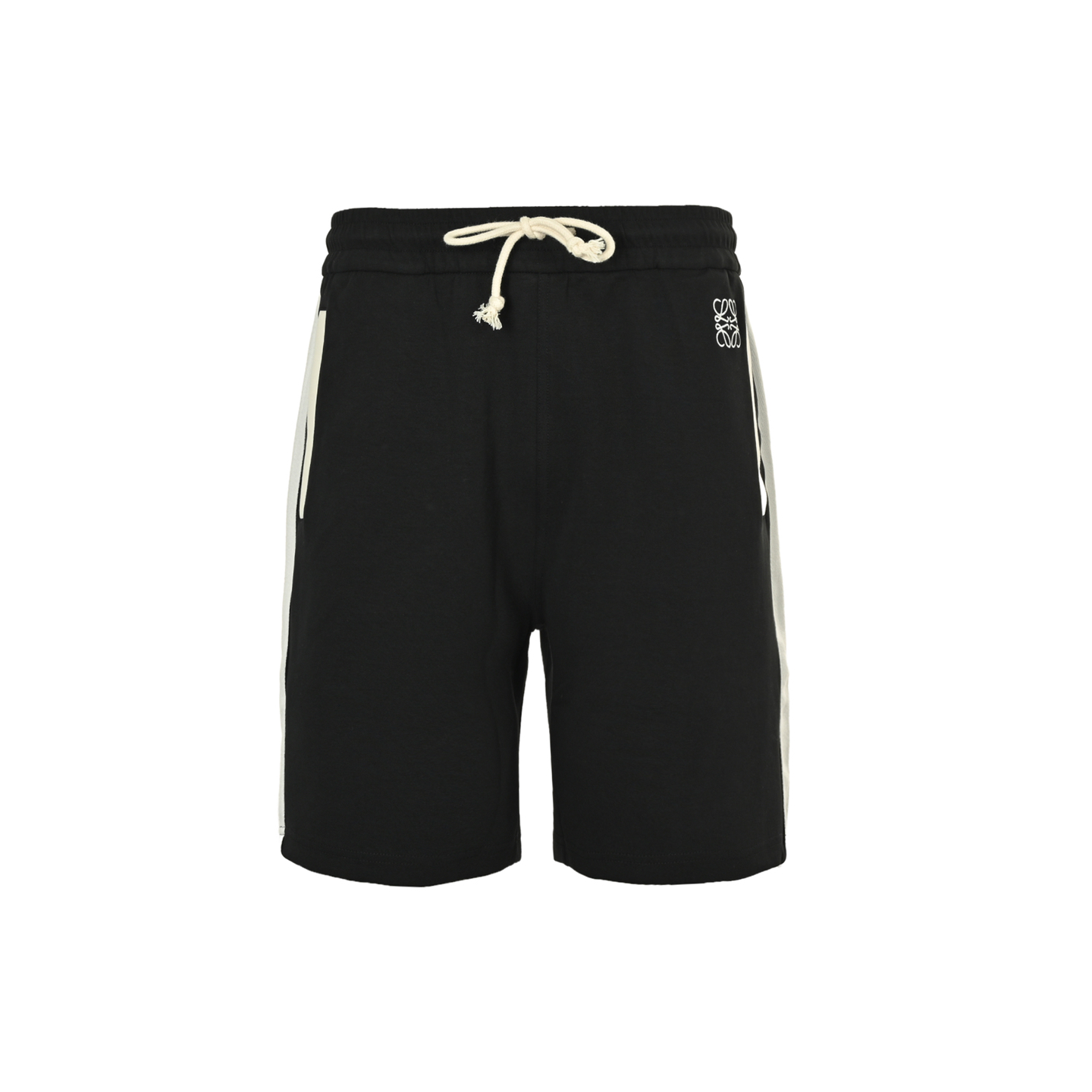 Loewe 25ss small logo colorblock ribbon embroidered shorts