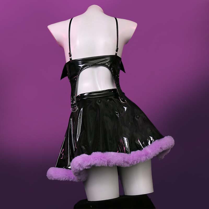 Cosplay Bat Hollow Tight Jumpsuit Skirt