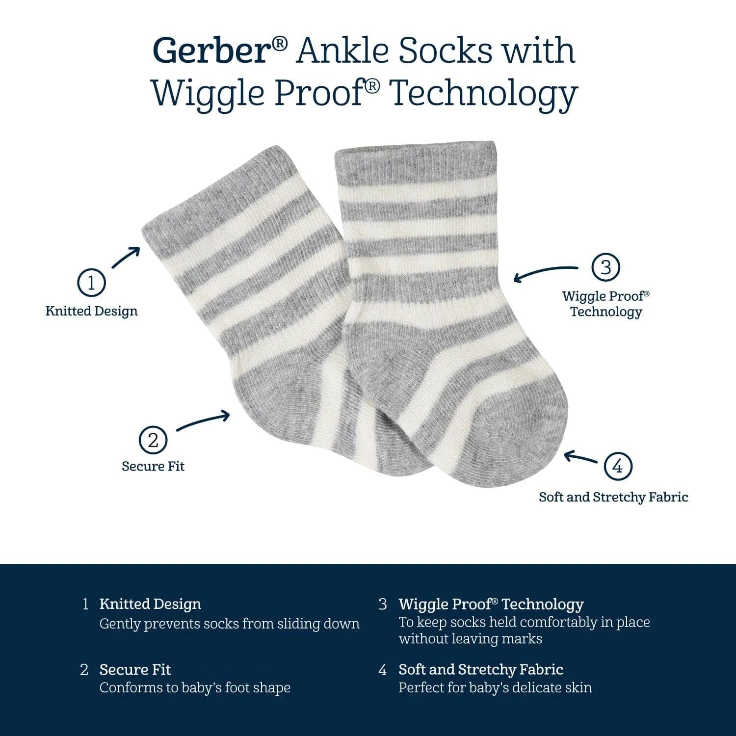 8-Pack Baby Boys Transportation Zone Jersey Wiggle Proof Socks