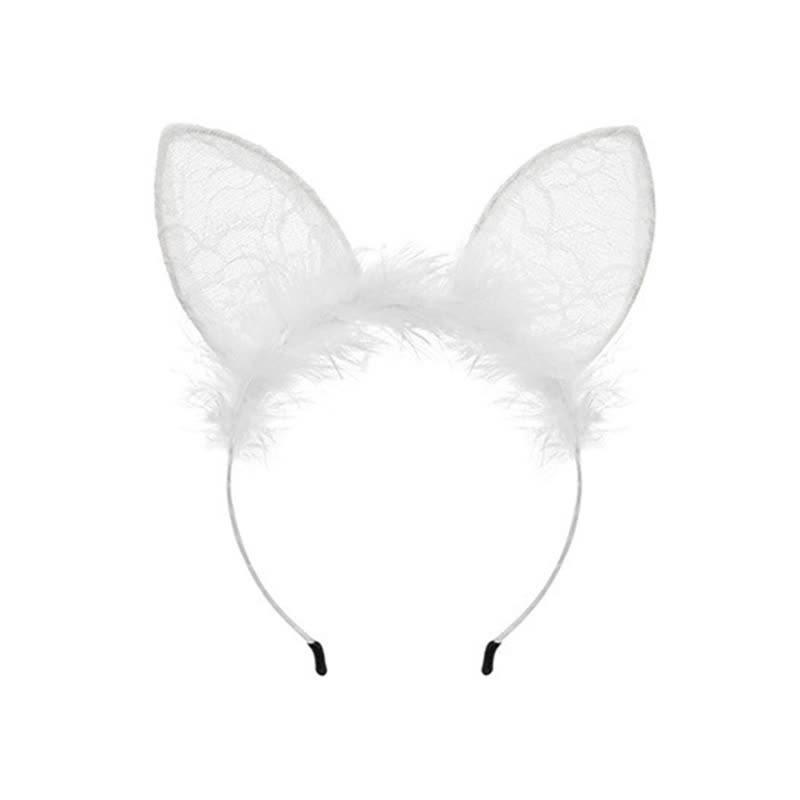 Cosplay Bunny Halter Hollow Out Fuzzy Lingerie Dress