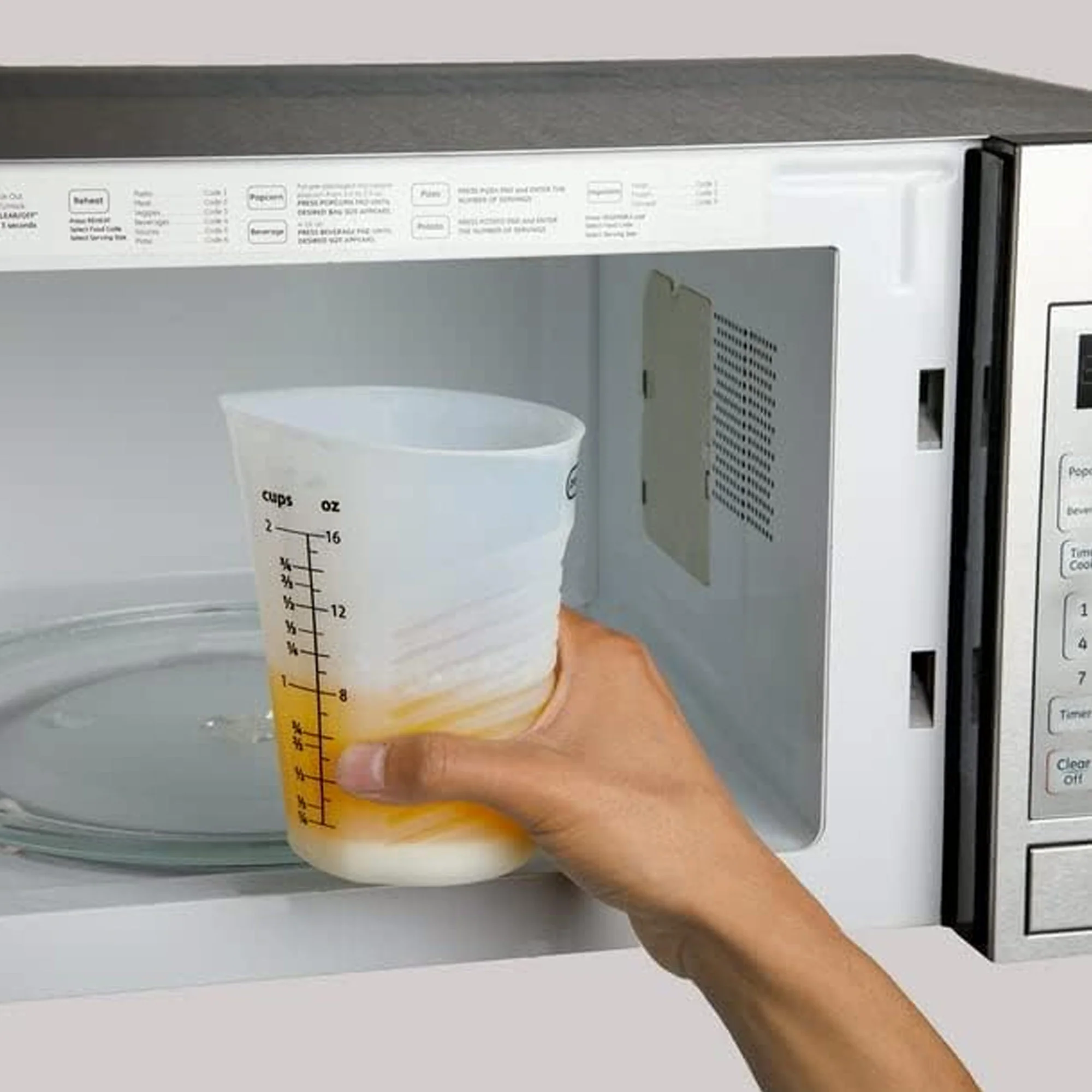 Prep Solutions 3 Pieces High Heat Silicone Measuring Cups Set, Clear