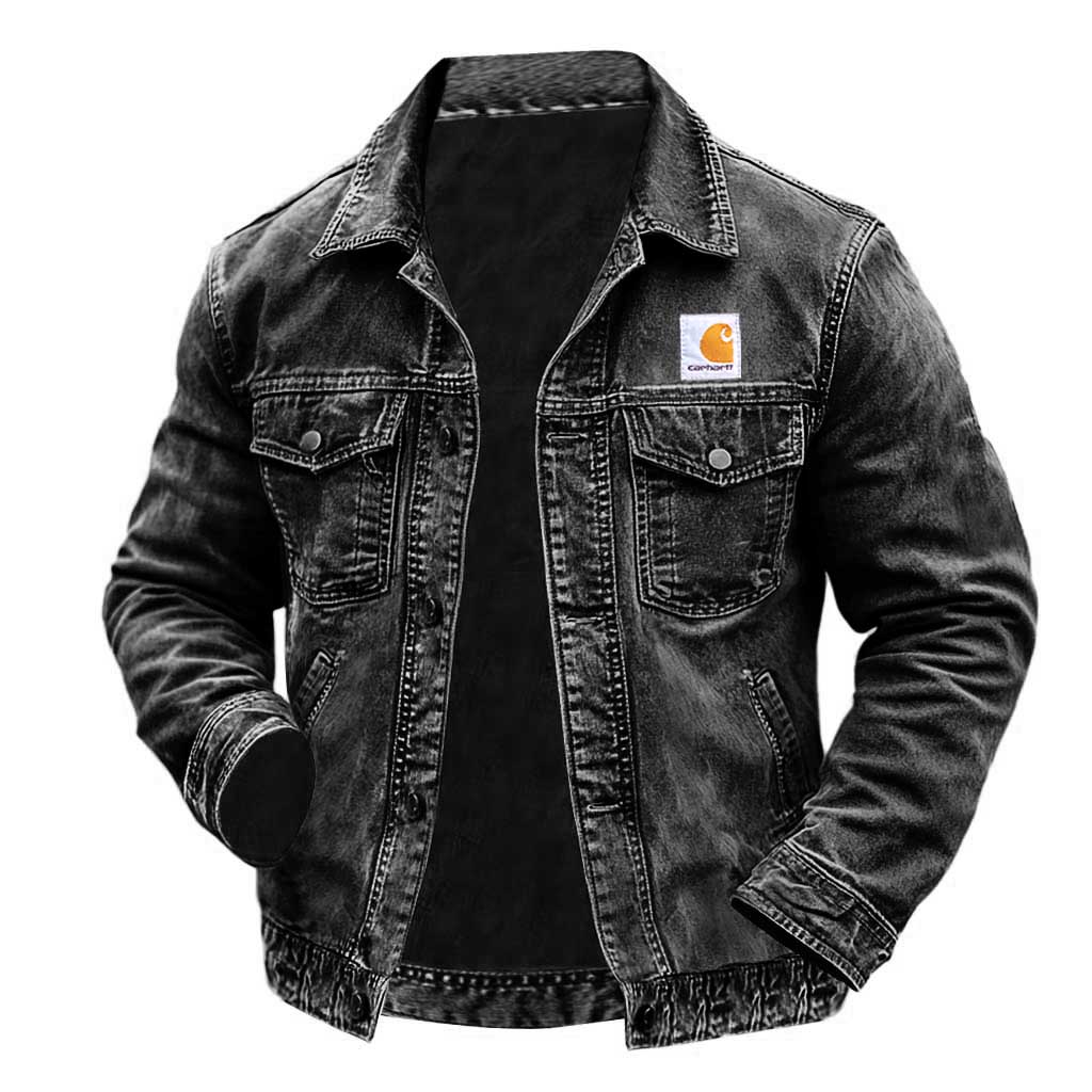 Distressed Denim Jacket for Men - Perfect for Casual and Outdoor Adventures