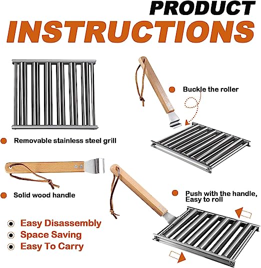 (🔥Last Day Promotion-SAVE 50% OFF)Stainless Steel Sausage Hot Dog Roller Rack-BUY 2 GET 10% OFF AND FREE SHIPPING