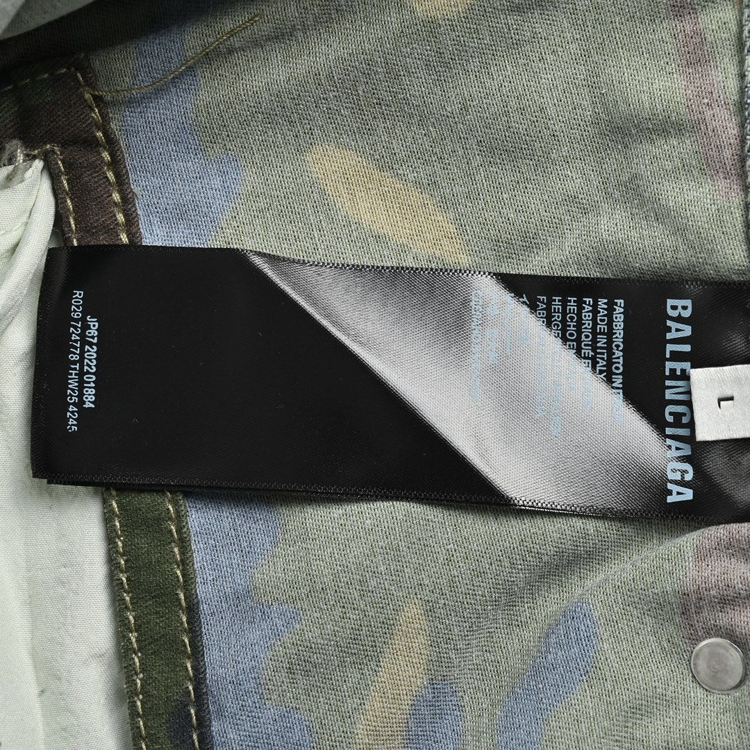 Balenciaga Knife-cut Camouflage Double Jeans