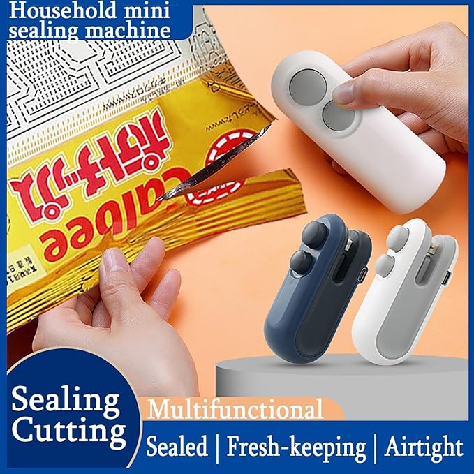 Mini 2-in-1 Rechargeable Magnetic Snack Sealer Household Mini Sealing Machine