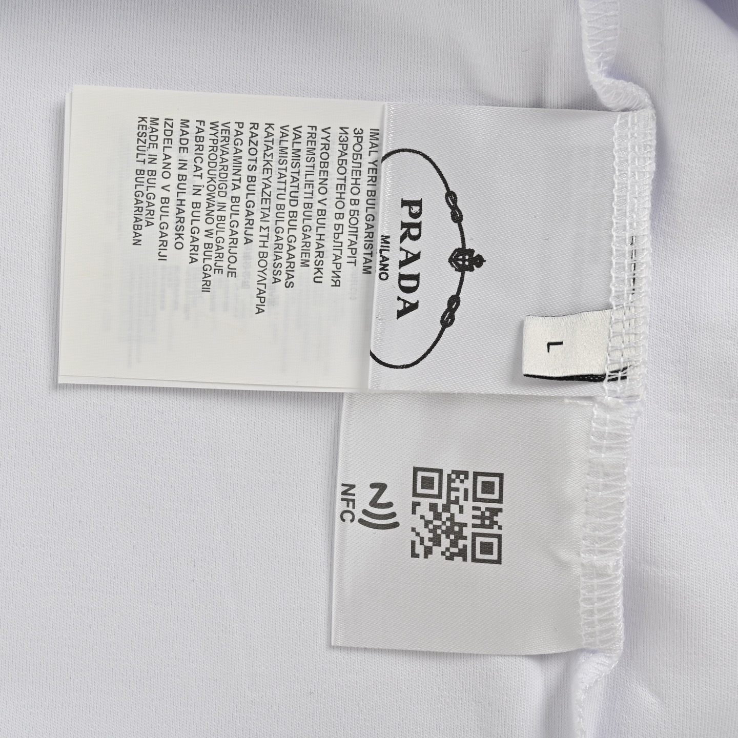 Prada patch triangle logo short sleeves