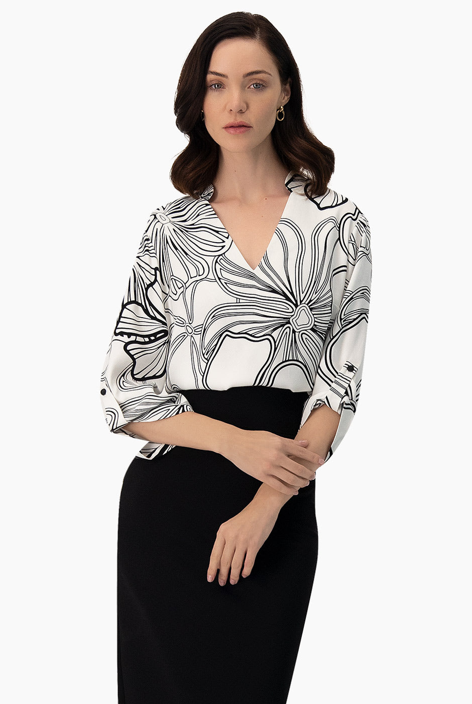 Blusa con elevadores en mangas