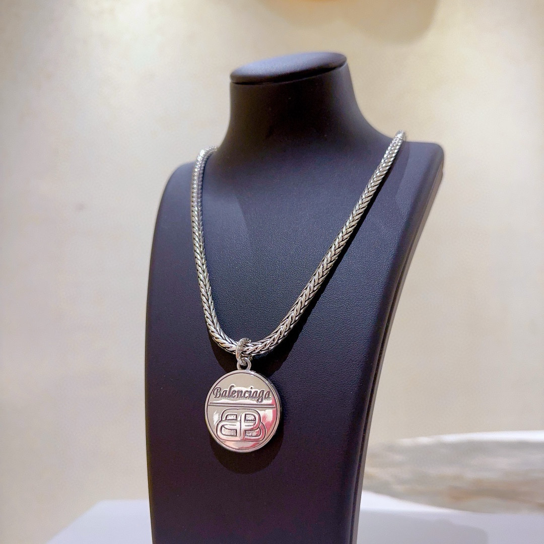 Balenciaga BB Round Braided Necklace