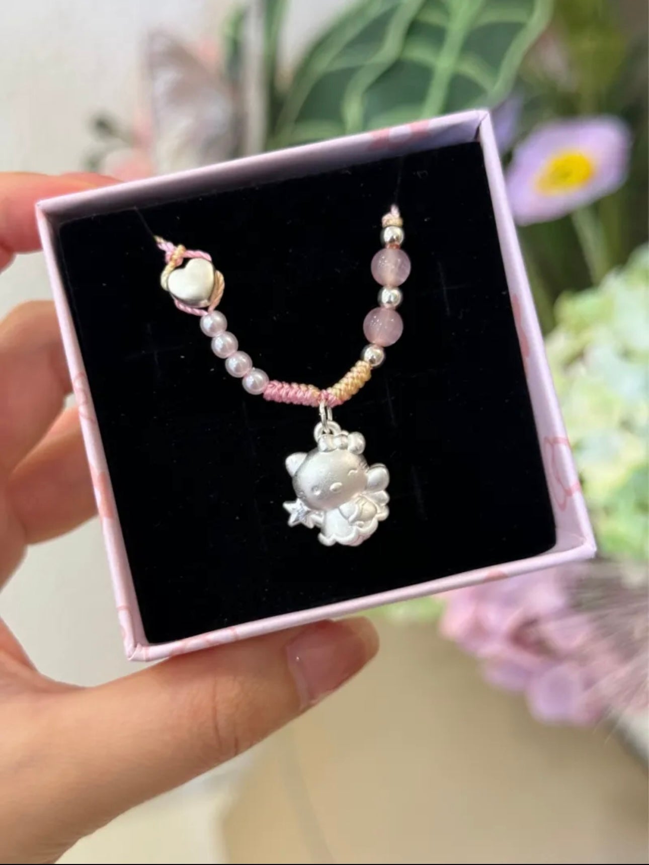 Hellokitty 925 Sterling Silver Dainty Pendant Necklace for Women (with Gift Box)