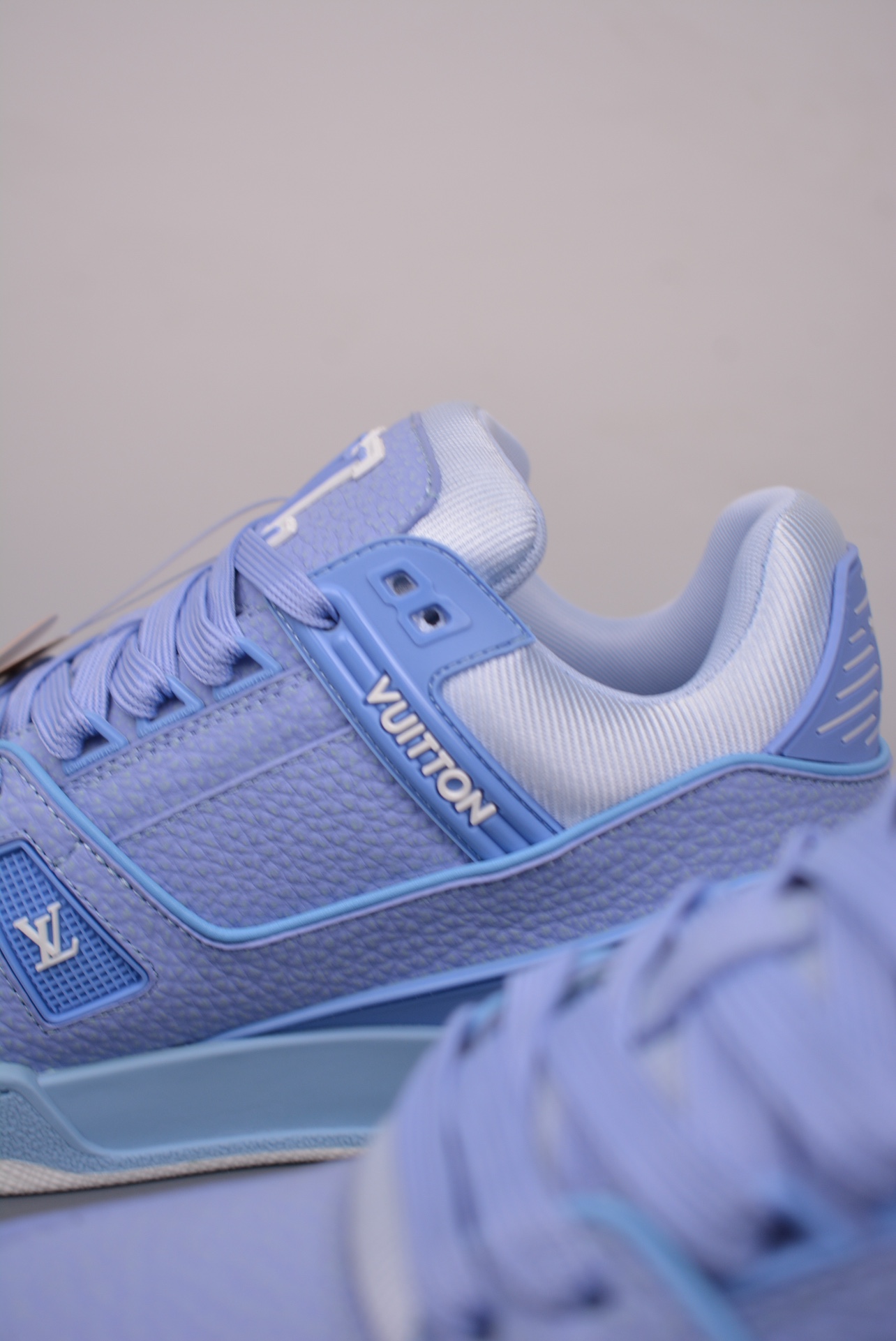 Louis Vuitton Trainer Sneaker Lowv blue and purple lychee pattern 1ACQ6W