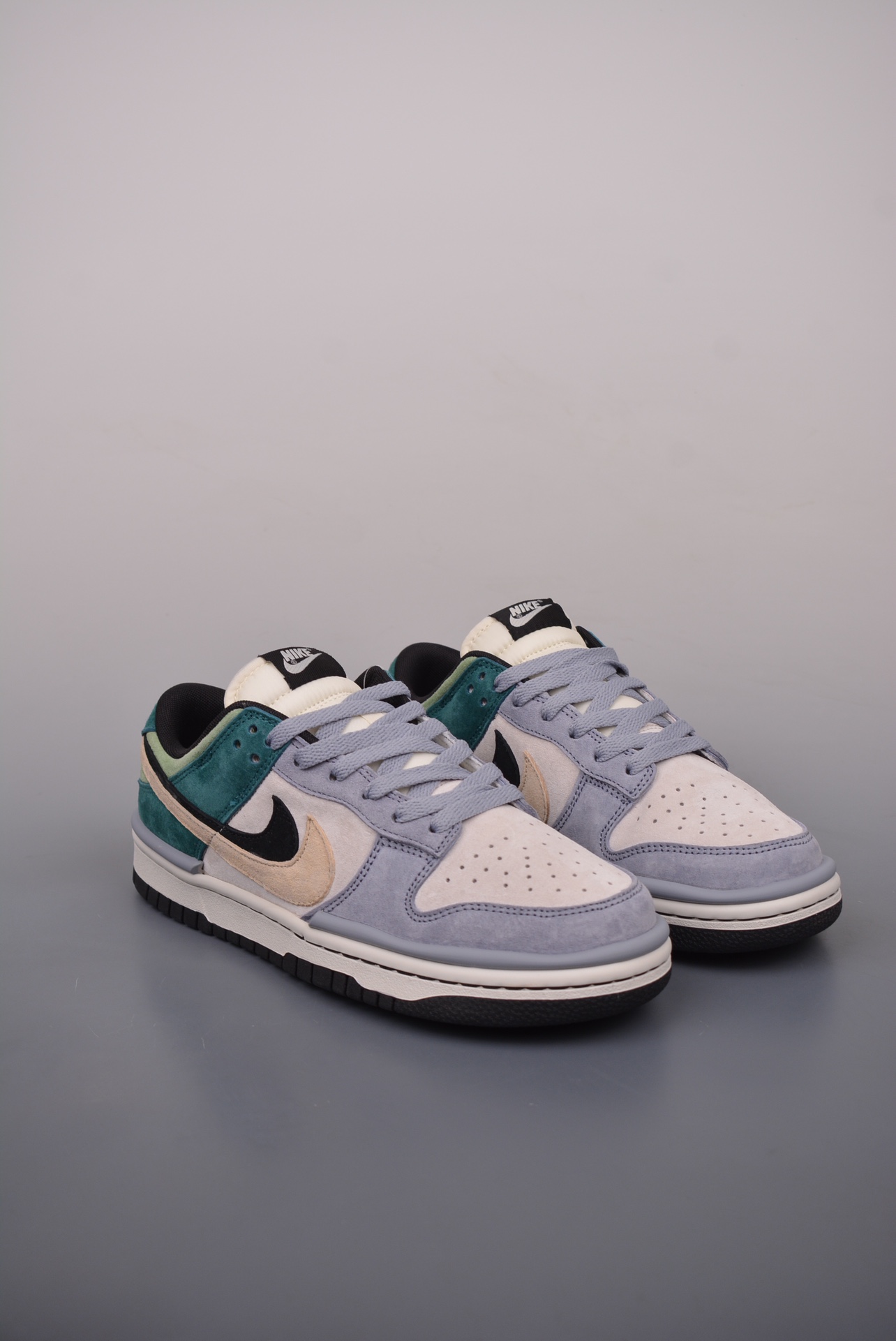 Yves Saint Laurent x Nike SB Dunk Low YSL green, purple and white GF2409-170