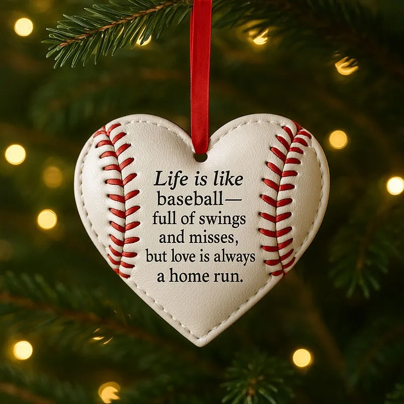 ⚾Handmade Heart-Shaped Baseball Ornament💖