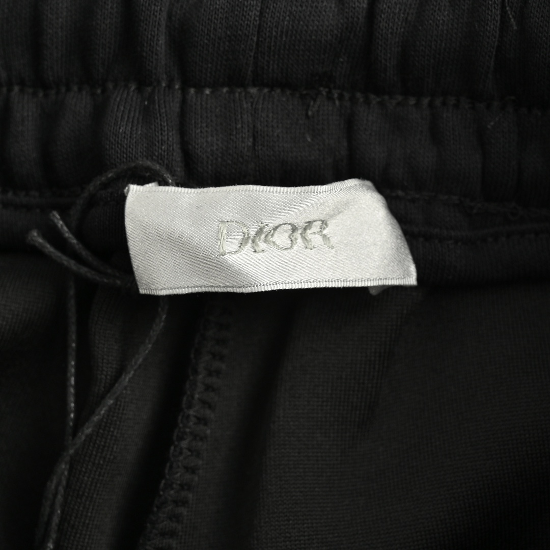 Dior 24Fw silver logo embroidered trousers