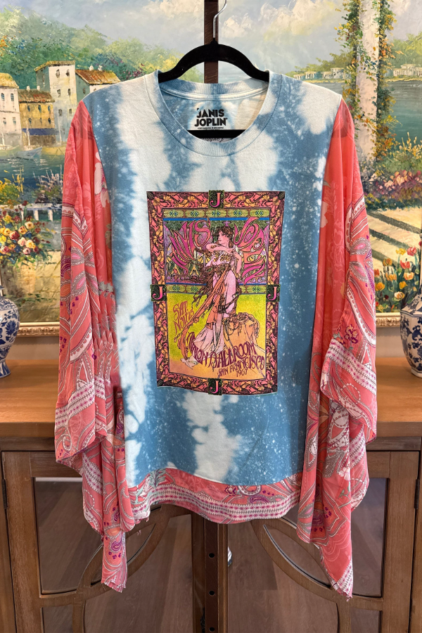 Janis Joplin  Roper Band Dolman Sleeve Print Mix & Match Tee（No Patch）