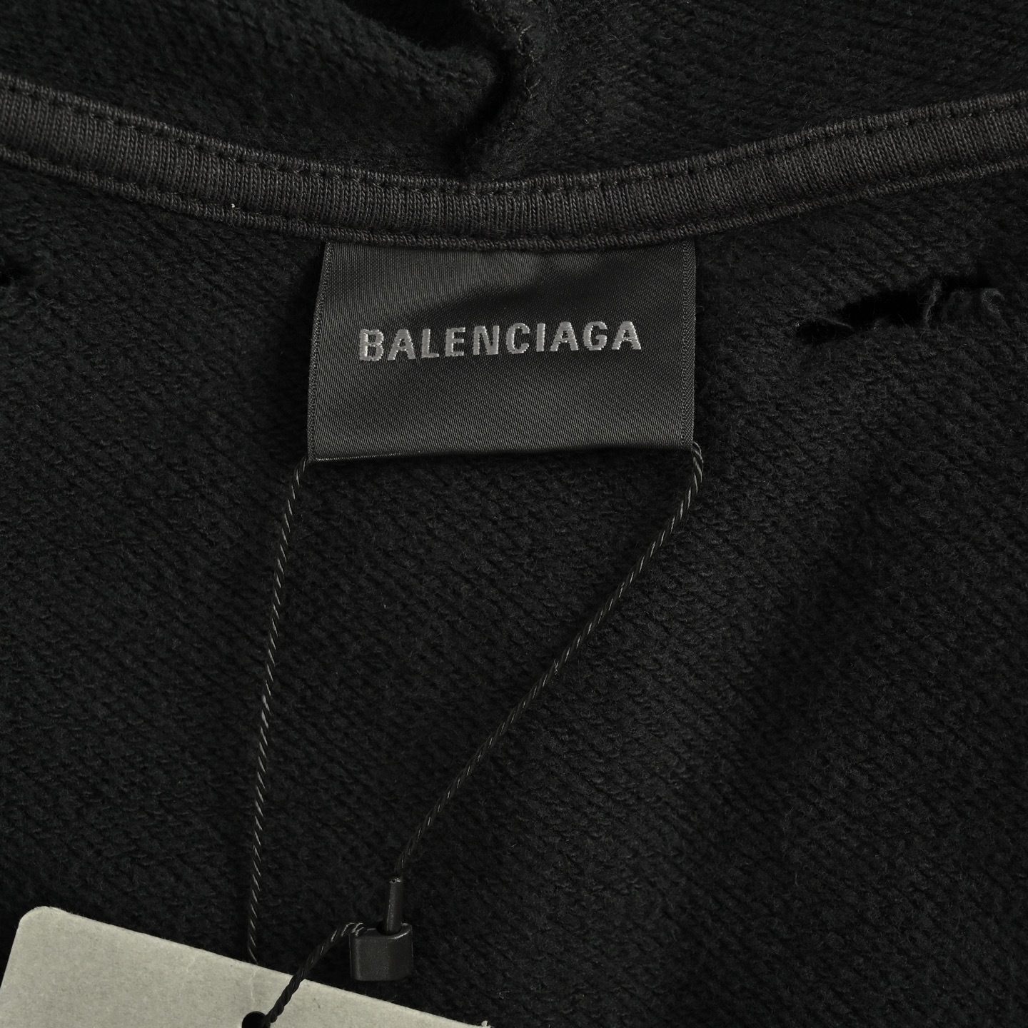Balenciaga 25Fw red masking tape zip-up hooded jacket