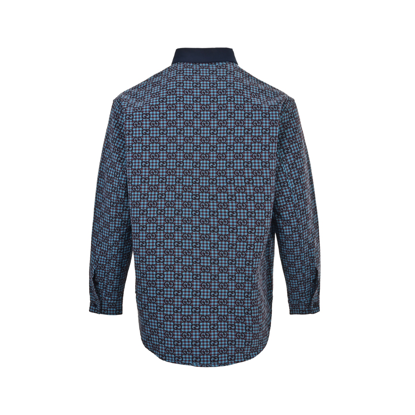 Gucci 25Fw all-over Double G monogram long-sleeved shirt