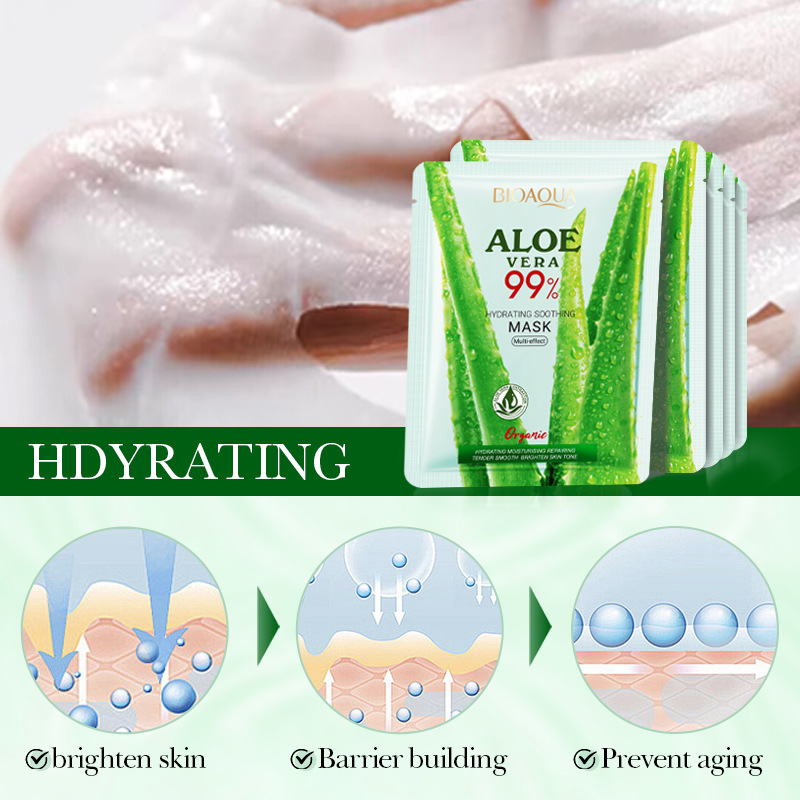 Aloe Vera Moisturizing Soothing Hydrating Mask Keeps Skin Vitality