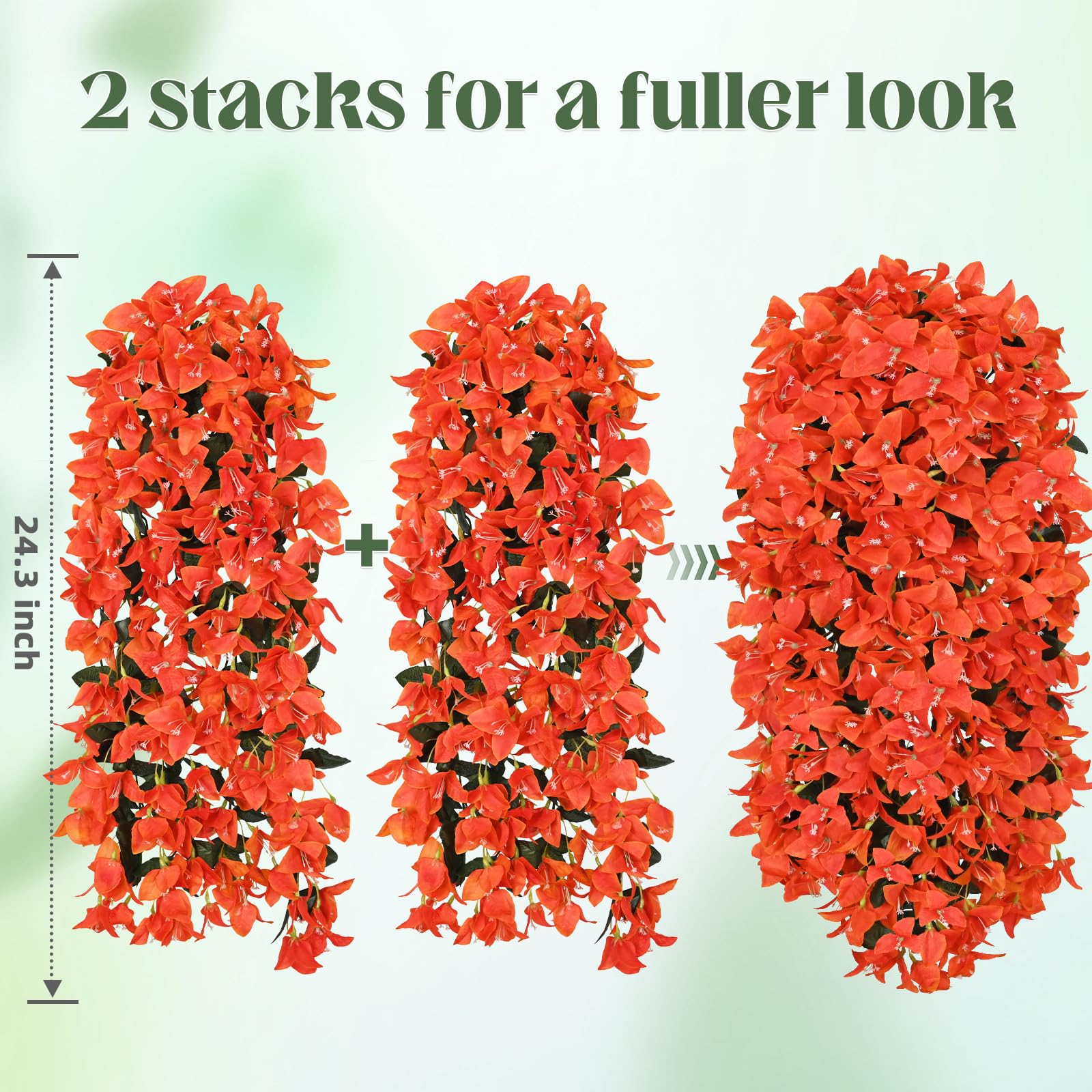 🔥ON SALE - 45% OFF🔥Realistic Faux Silk Bougainvillea Flowers, - UV resistant, Waterproof, Windproof