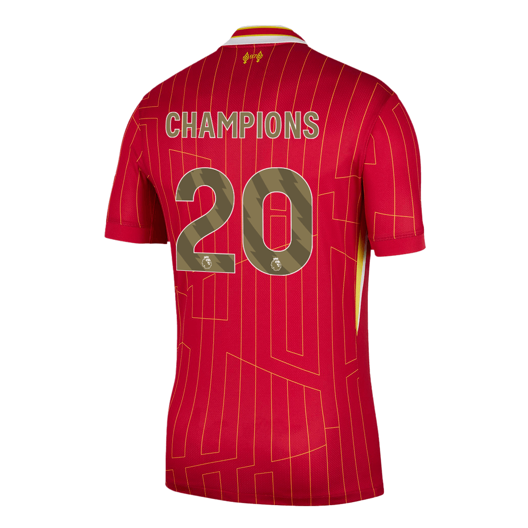 Liverpool Custom CHAMPIONS #20 Home Football Shirt 2024/25
