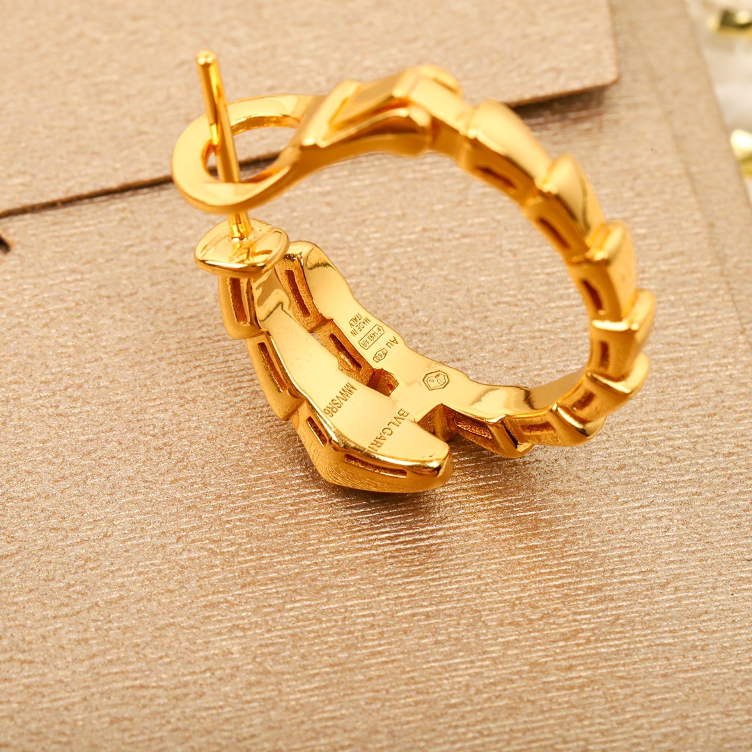 Bulgari snake-shaped diamond earrings