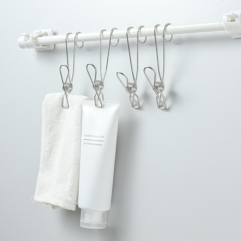 💥50% OFF--Last Day Sale--(SET OF 5PCS)Stainless Steel Metal Long Tail Clip With Hooks