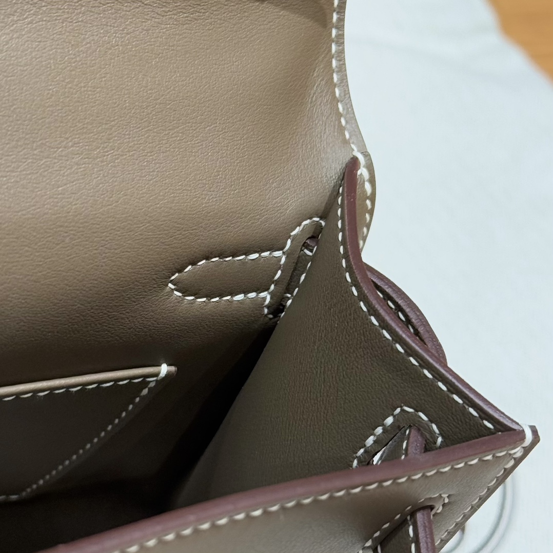 Hermès Kelly Pochette1 18Etoupe Handbag (Handmade to order)