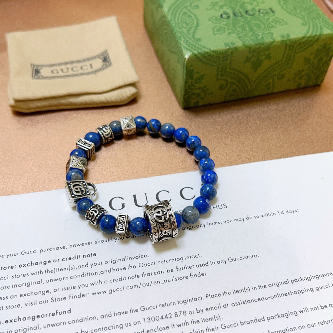 Gucci Natural Lapis Lazuli Bracelet