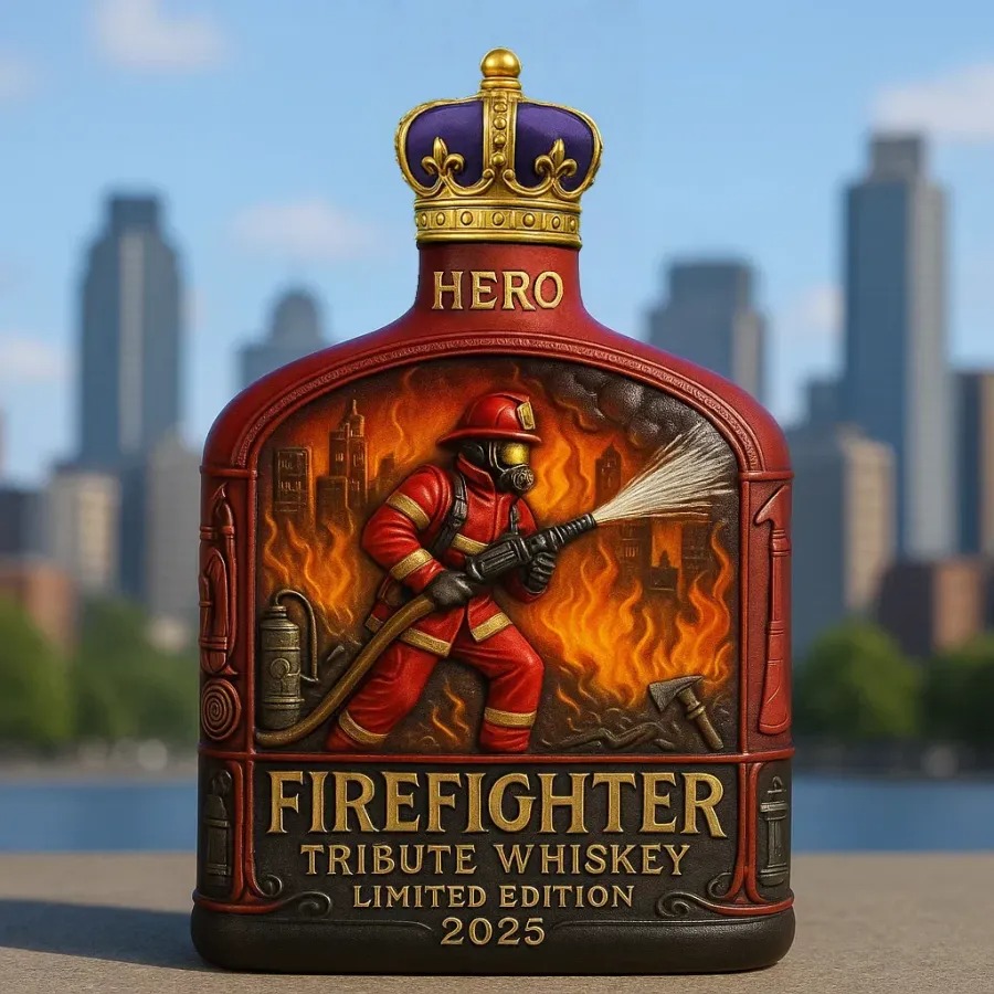 Firefighter Tribute Limited Edition Whiskey Bottle