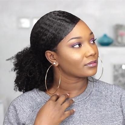 New Ponytail SHORT CURLY LACE FRONT WIG