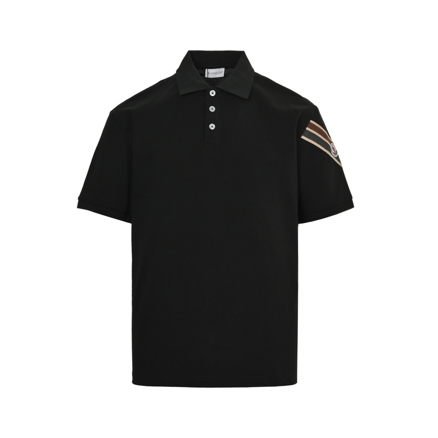 Moncler 25ss arm webbing patchwork badge Polo short sleeve
