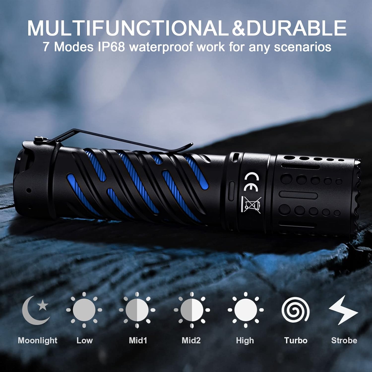 🔥CHRISTMAS ON SALE🔥20,000 Lumens E70 Mini Rechargeable EDC Flashlight