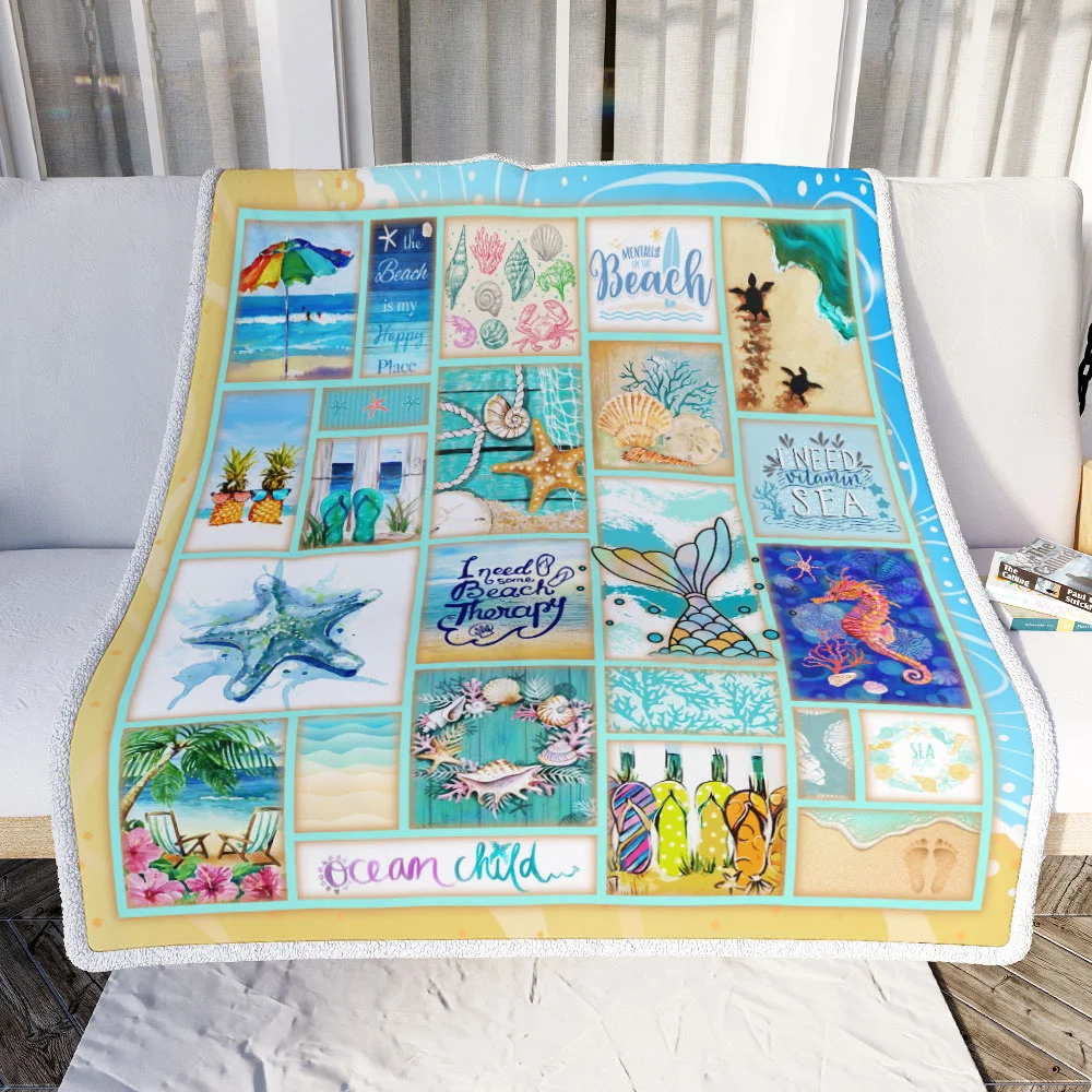 Beach Life Sofa Throw Blanket