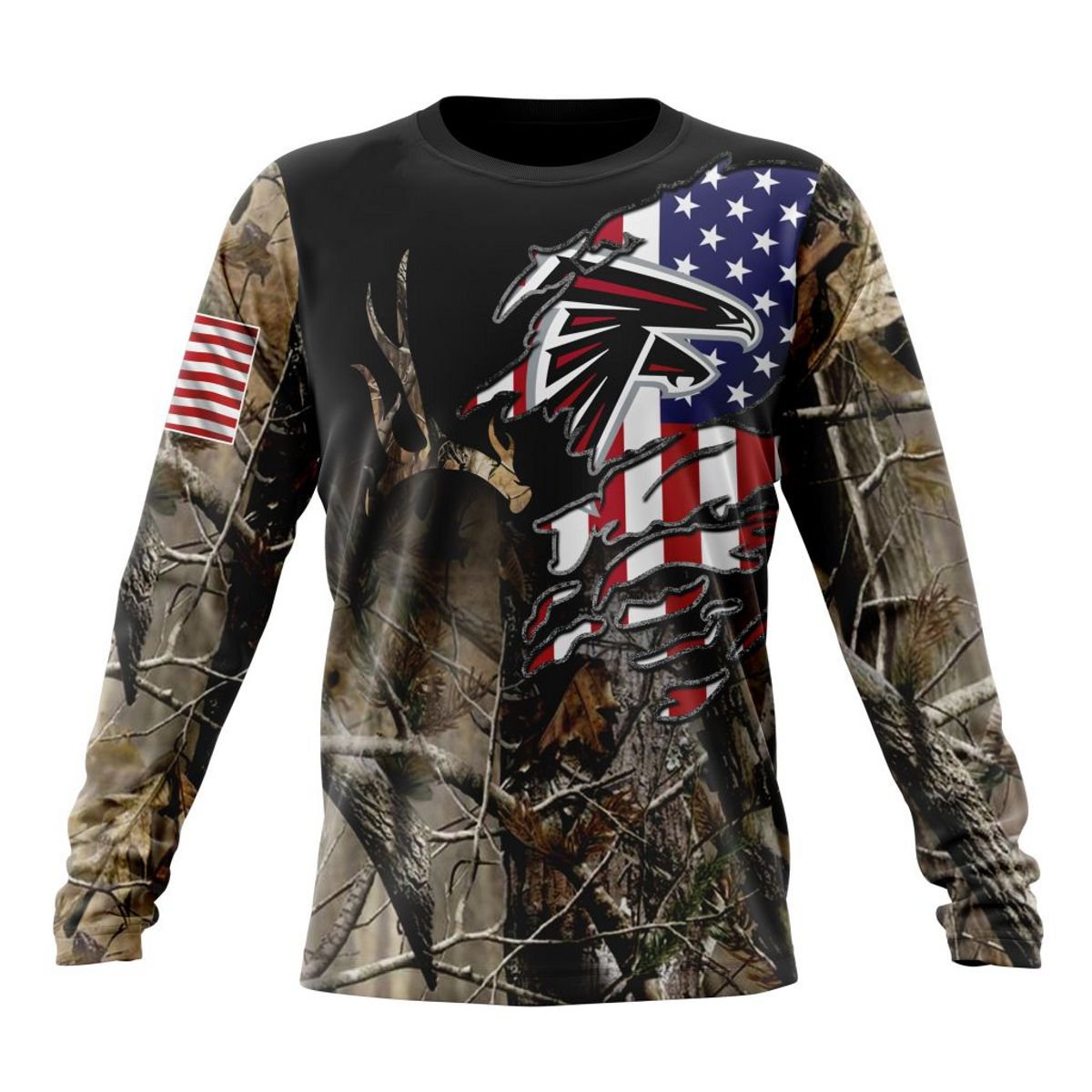 ATLANTA FALCONS 3D HOODIE CAMO REALTREE HUNTING