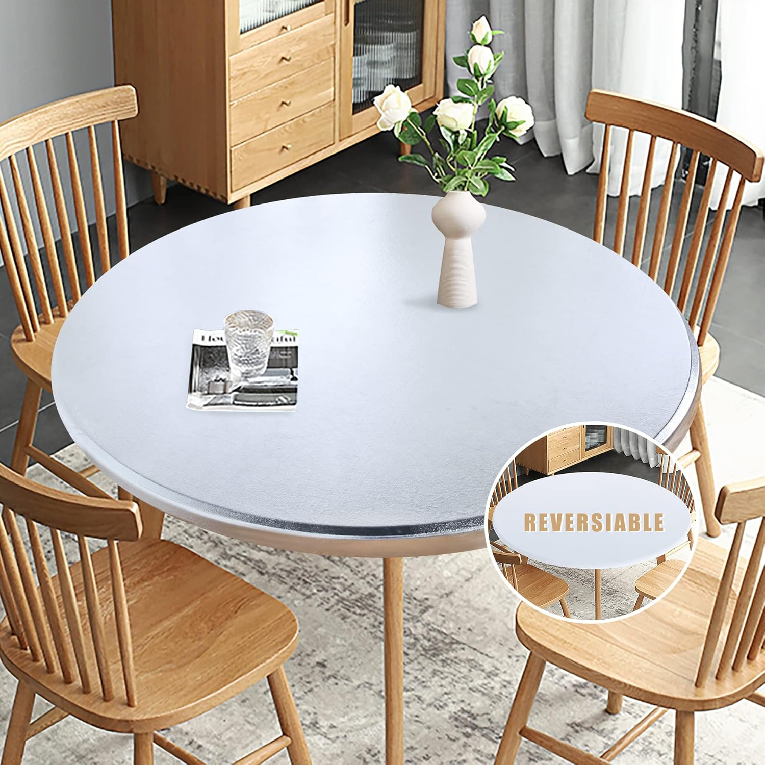 🔥On Sale 49% OFF🔥Reversible Waterproof Stain Resistant Elastic Stretch Table Cloth