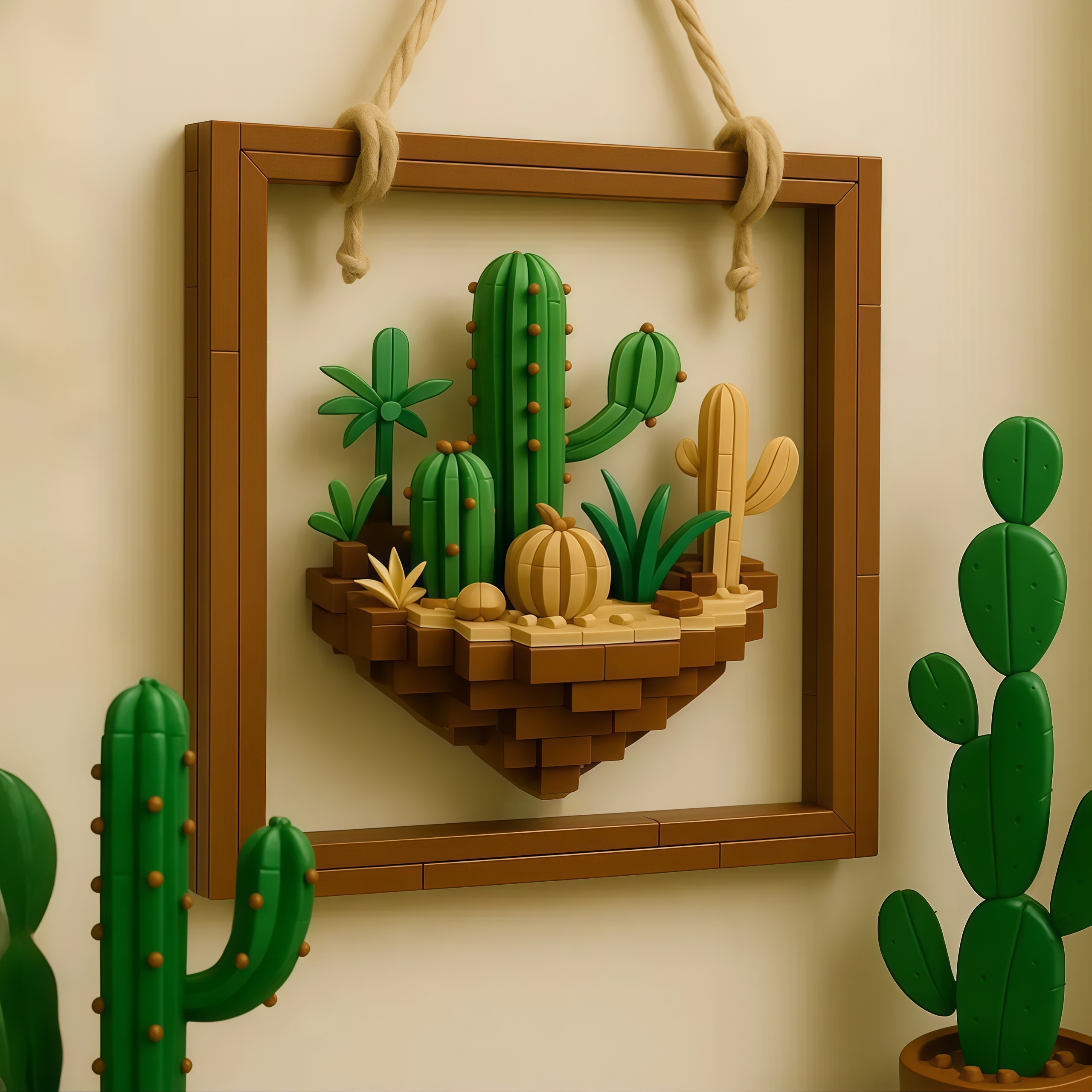 DIY Brick Garden Wall Art
