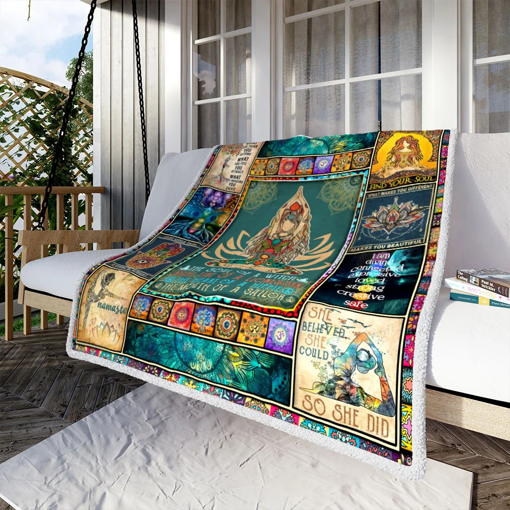 Yoga Namaste Sofa Throw Blanket
